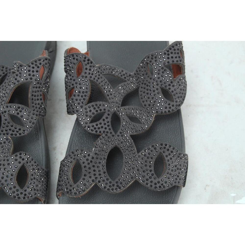 fitflop elora crystal sandals shoes gray women's sz 10 - Picture 4 of 10